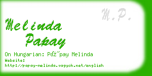 melinda papay business card